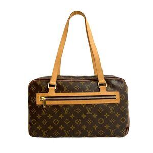LOUIS VUITTON Vintage Brown Monogram Leather Shoulder Bag